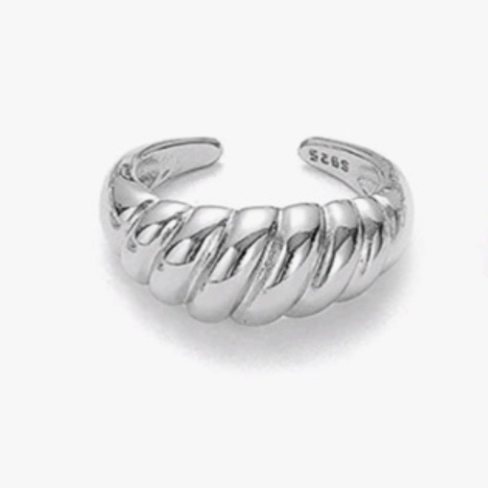 925 Croissant ring silver stamped quality